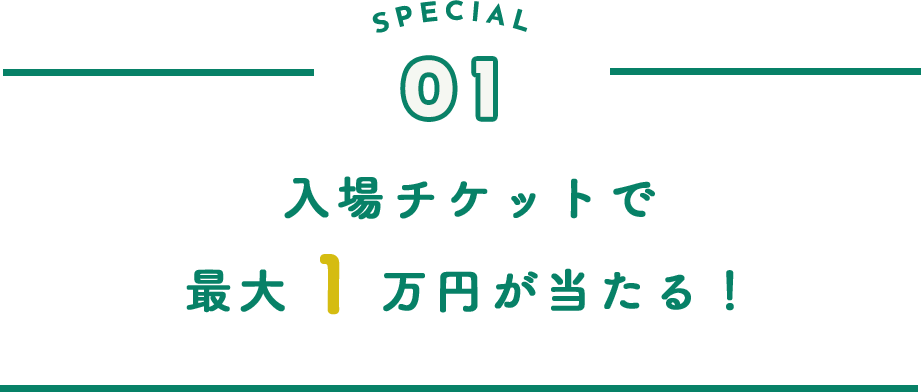 入場チケットがくじに！